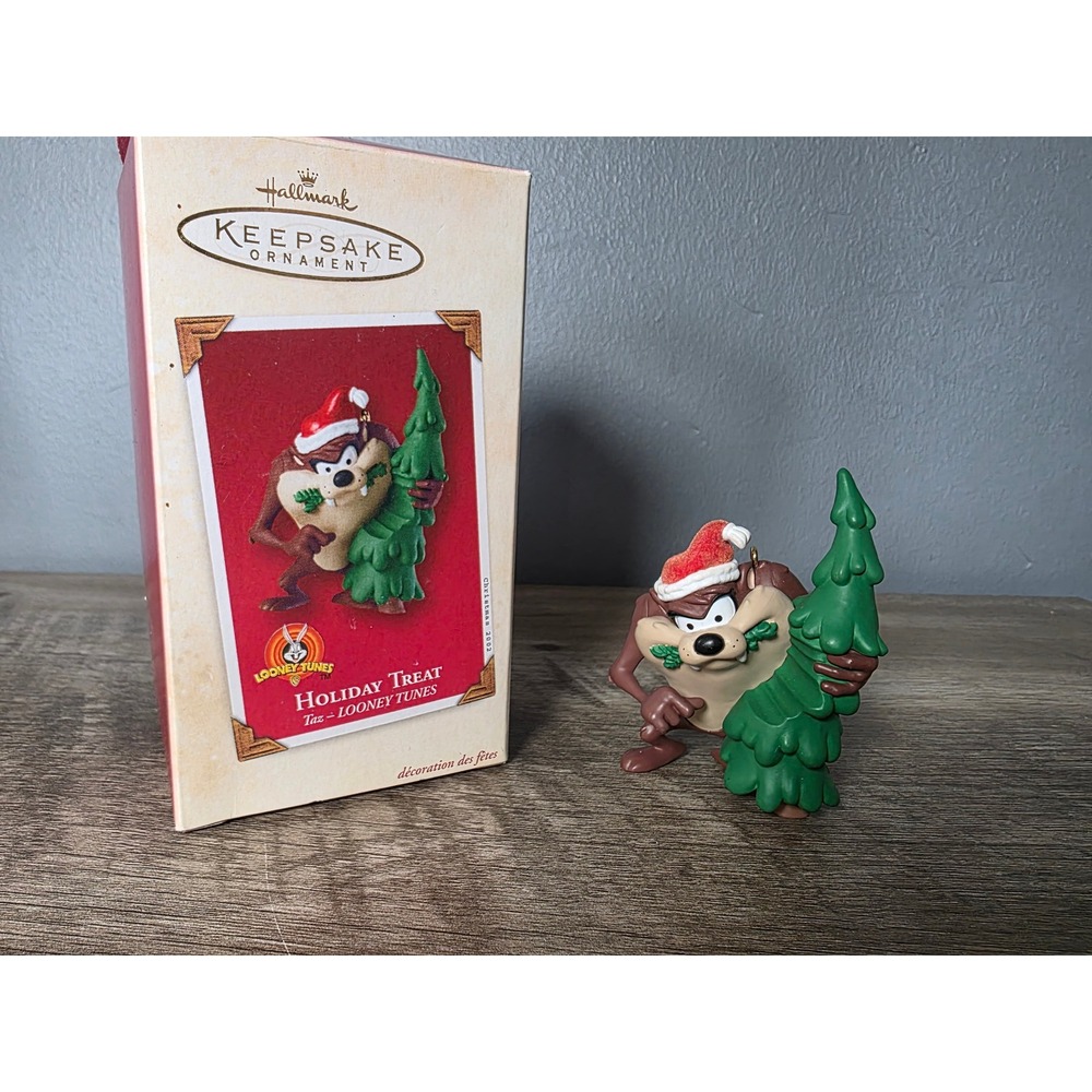 Hallmark‎ Keepsake 2002 Looney Tunes Taz Holiday Treat Christmas Ornament w/Box